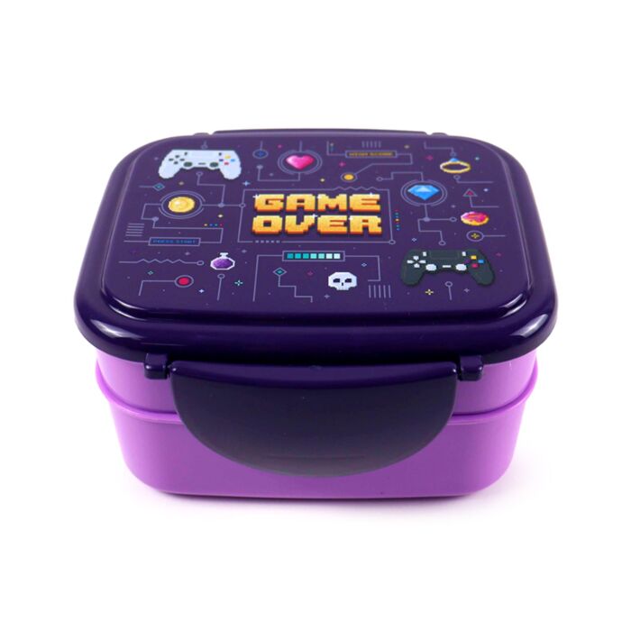 Game Over Stapelbare Bento Lunchbox mit Clip & Besteck