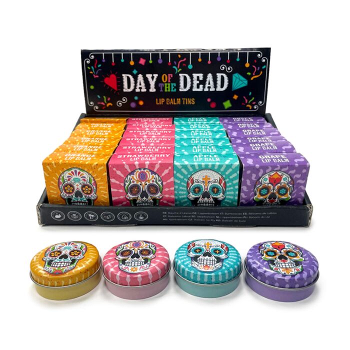 Day of the Dead Lip Balm in a Tin