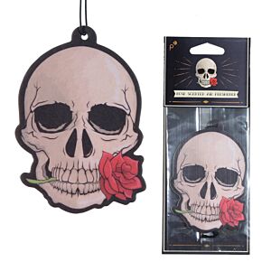 Gothic Totenkopf mit Rose Auto-Lufterfrischer