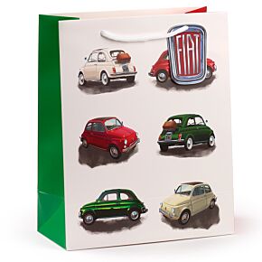 Fiat 500 Retro Repeat Geschenktasche (L)