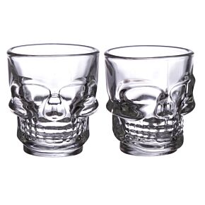 2-er Set Skulls & Roses Totenkopf Schnapsgläser (60ml)