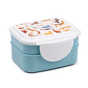 Feline Fine Katzen Clip-Verschluss Stapelbare Bento Lunch Box mit Besteck