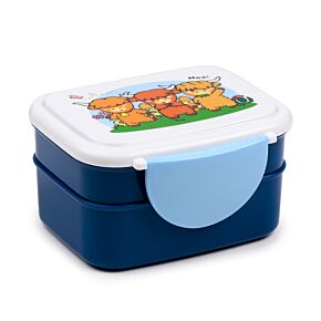 Adoramals Highland Coo Kuh Clip-Verschluss Stapelbare Bento Lunch Box mit Besteck