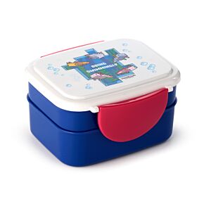 Minecraft Axolotl Clip-Verschluss Stapelbare Bento Lunch Box mit Besteck 