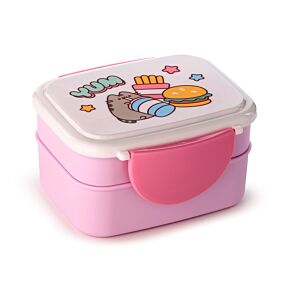 Pusheen die Katze Foodie Clip-Verschluss Stapelbare Bento Lunch Box mit Besteck