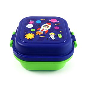 Weltall Astronaut Stapelbare Bento Lunchbox mit Clip