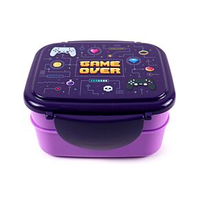 Game Over Stapelbare Bento Lunchbox mit Clip & Besteck