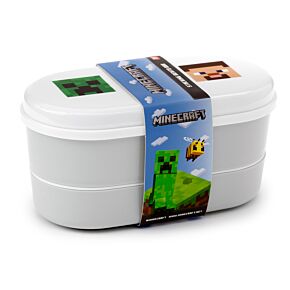 Minecraft Faces Bento Box Lunchbox mit Gabel & Löffel