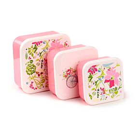 Julie Dodsworth Rosa Blümchen Lunchboxen Brotdosen 3er Set M/L/XL