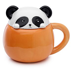 Adoramals Panda Tasse mit Tier-Deckel