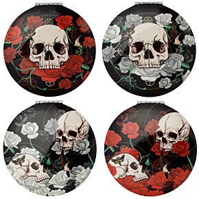 Skulls & Roses Totenkopf Taschenspiegel