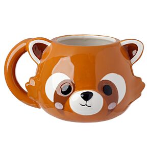 Adoramals Roter Panda Kopf geformte Tasse aus Dolomit-Keramik