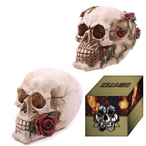 Totenkopf mit Rosen