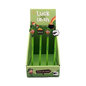 Luck of the Irish Bleistift mit PVC Irland Topper