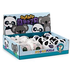 Queasy Squeezies Zootiere Plüsch Quetschtiere Spielzeug (Koala/Panda)