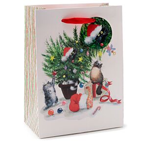 Weihnachten Kim Haskins Katzen Geschenktasche - (M)