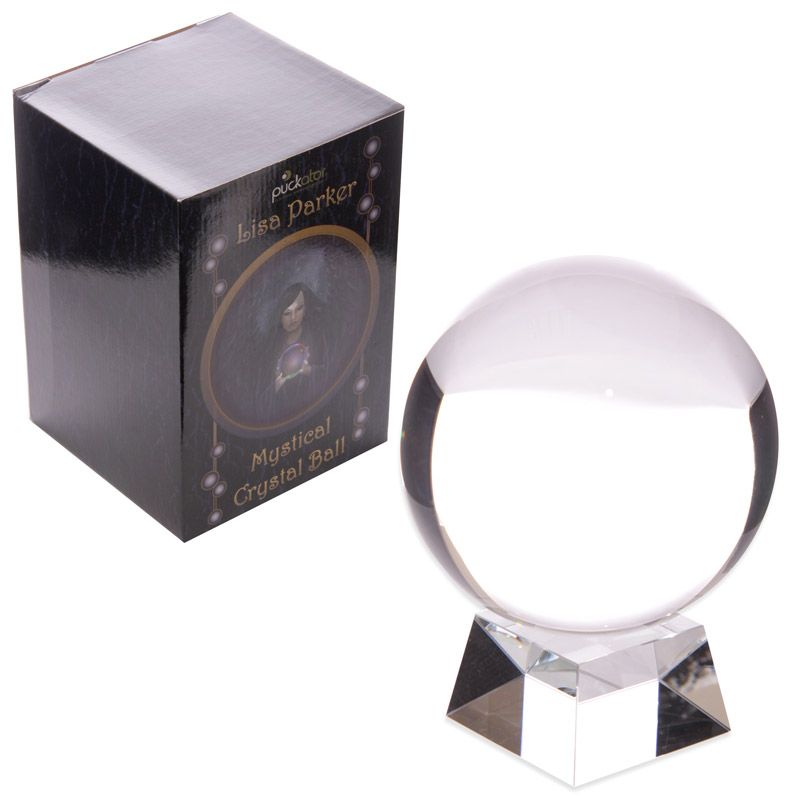 Glaskugel mit Glassockel und Geschenkbox 14cm