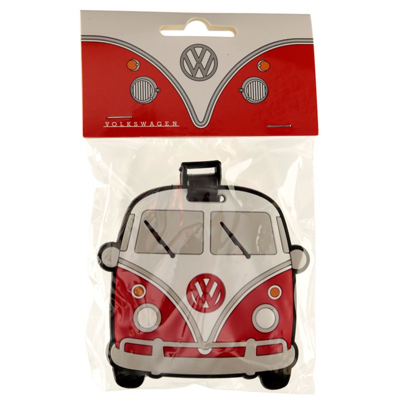 Volkswagen VW T1 Bulli Rote PVC Gepäckanhänger